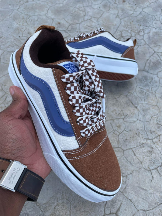 Vans KNU Skool White and Brown