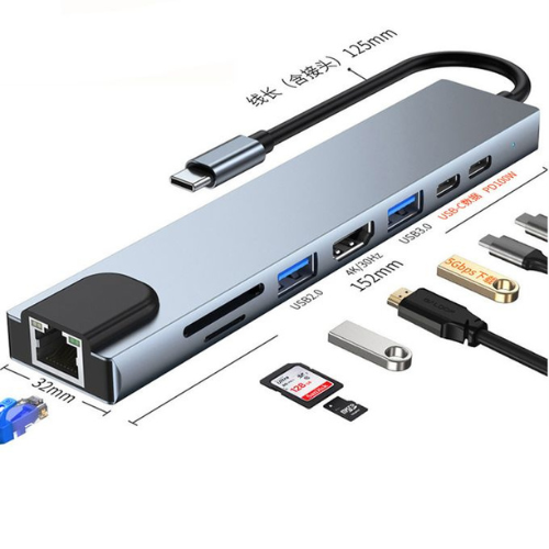 8 in 1 Type C to USB-C 4K HDMI Multi Adapter