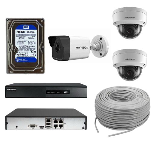 Hikvision 3-Channel IP Camera Smart Hybrid Package (2MP)