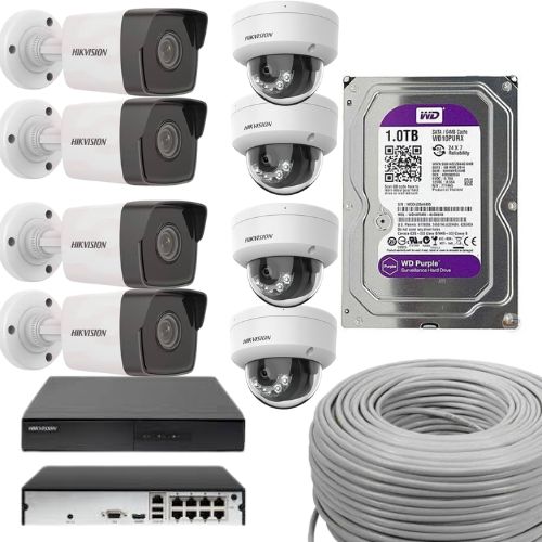 Hikvision Eight Channel IP Camera Smart Hybrid Package (2MP)
