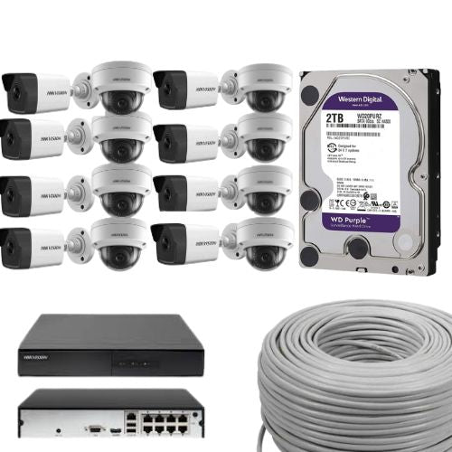Hikvision Sixteen Channel IP Camera Smart Hybrid Package (2MP)
