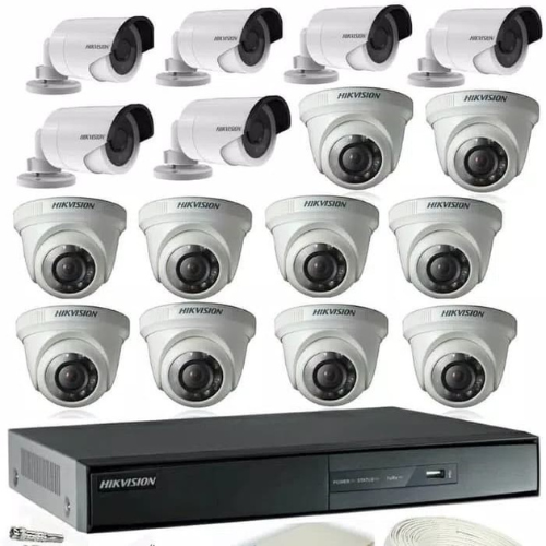 Hikvision 16 Channel Smart Hybrid CCTV Kit with 300M Cable
