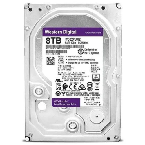 WD Purple Surveillance Hard Drive 8TB